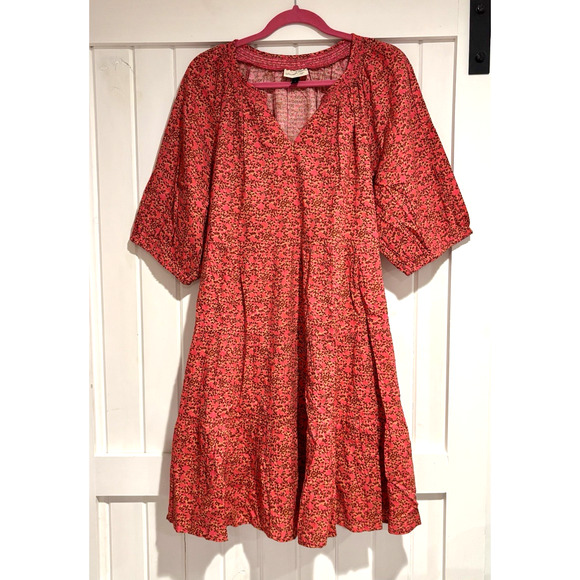 Universal Thread Bell Elbow Sleeve Mini A-Line Dress - Red - Womens X-Large - Picture 1 of 13